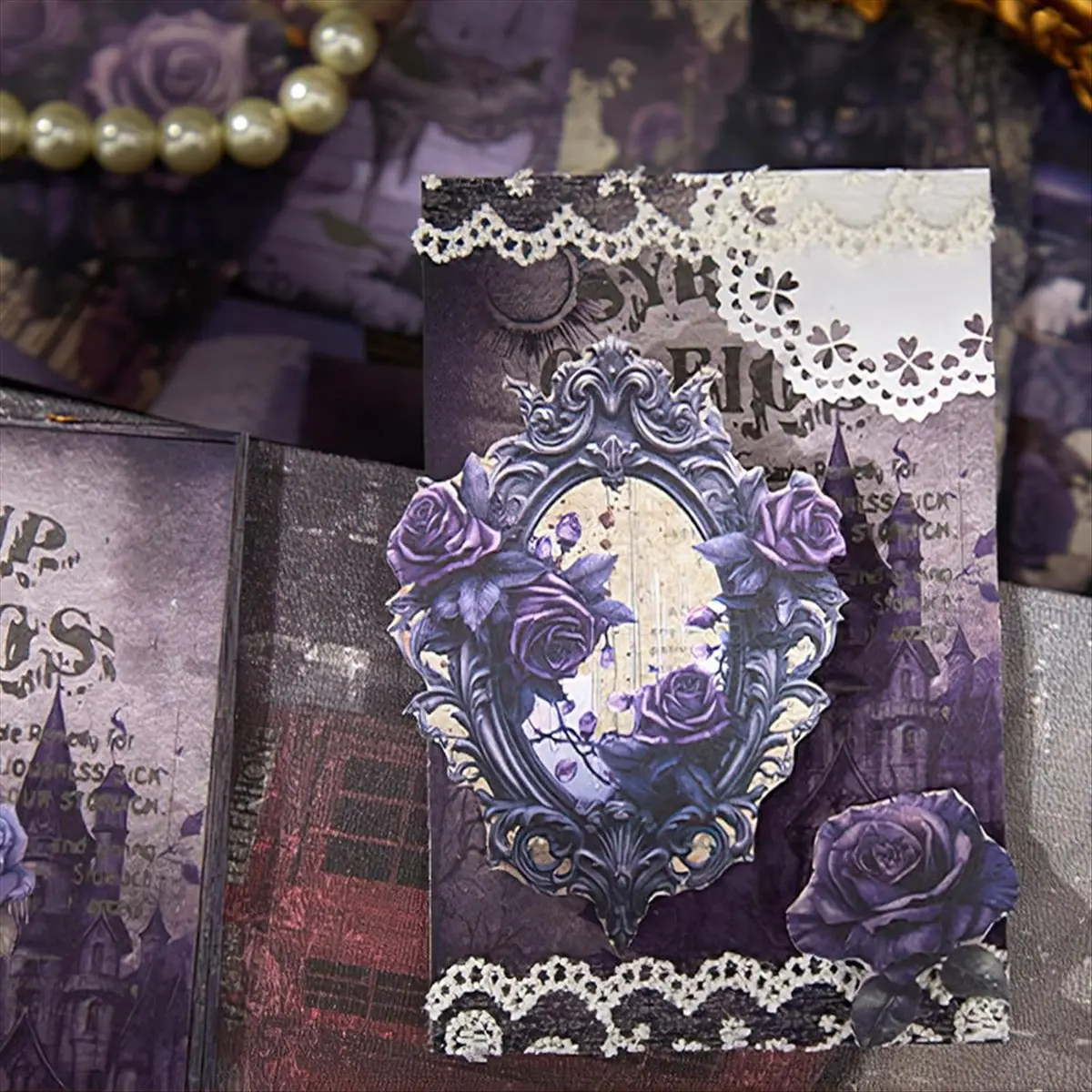 【POPULAR PICK】180 Sheets Antique Halloween Scrapbook Paper, Journal Supplies for Dark Academia Gothic DIY Crafts