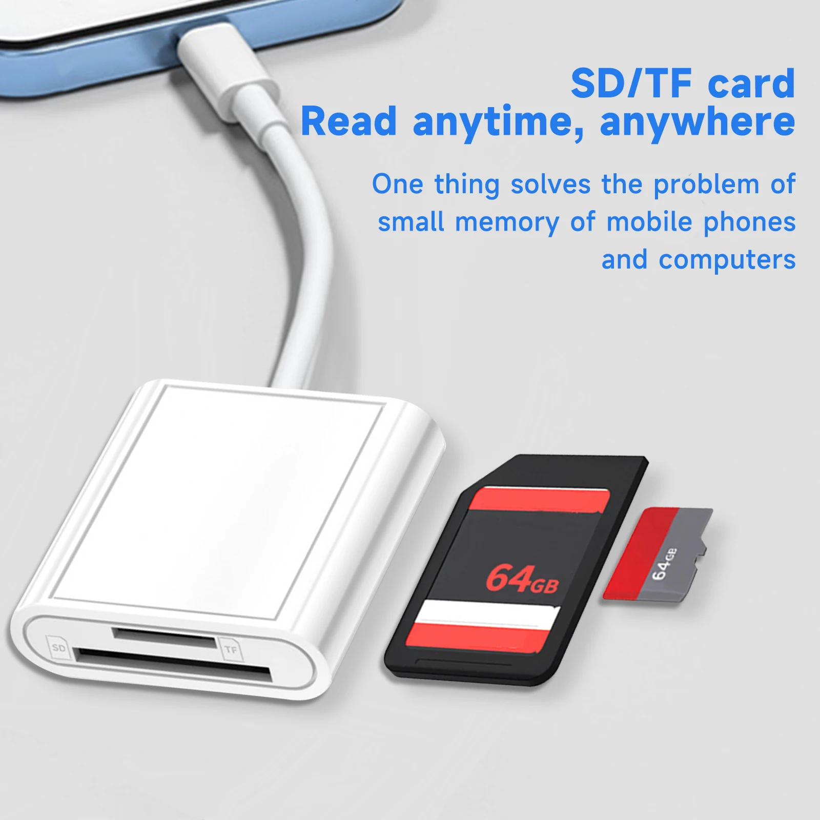 2 in 1 OTG Type C Card Reader USB Flash Drive SD TF Memory Card Adapter for Smartphones And Tablets