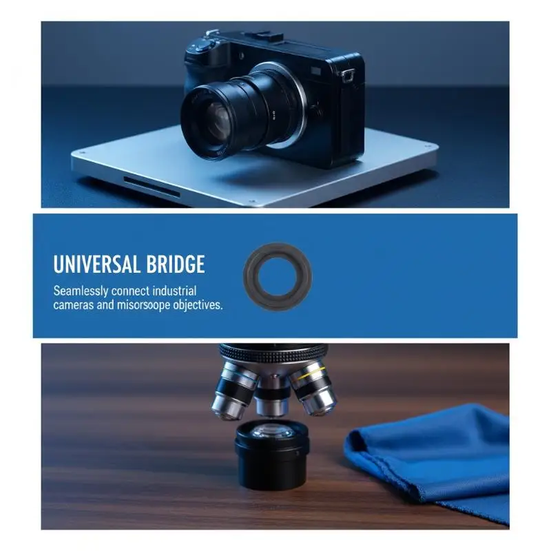 Anneau adaptateur d'objectif de microscope à haute compatibilité M25x0.75mm pour équipement de laboratoire professionnel