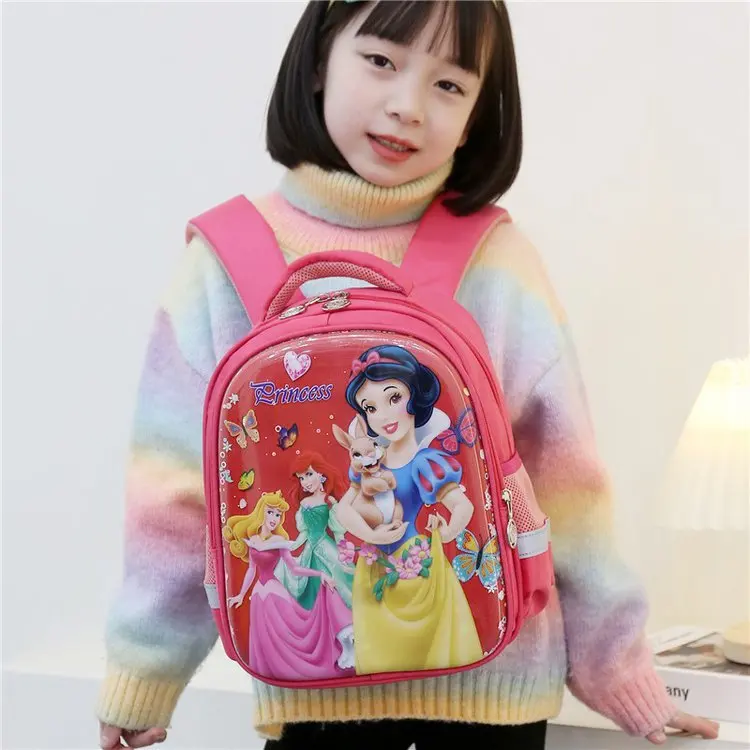 Disney Snow White New Girls Backpack Cartoon Cute Girls School Bag Large Capacity Lightweight Waterproof Children\'s Backpack