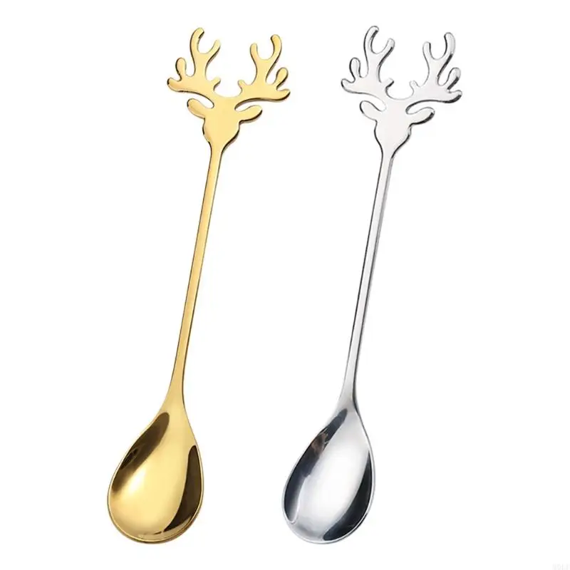 

MOLF Elk Coffee Spoon Long Handle Stirring Spoons Dishwasher Safe