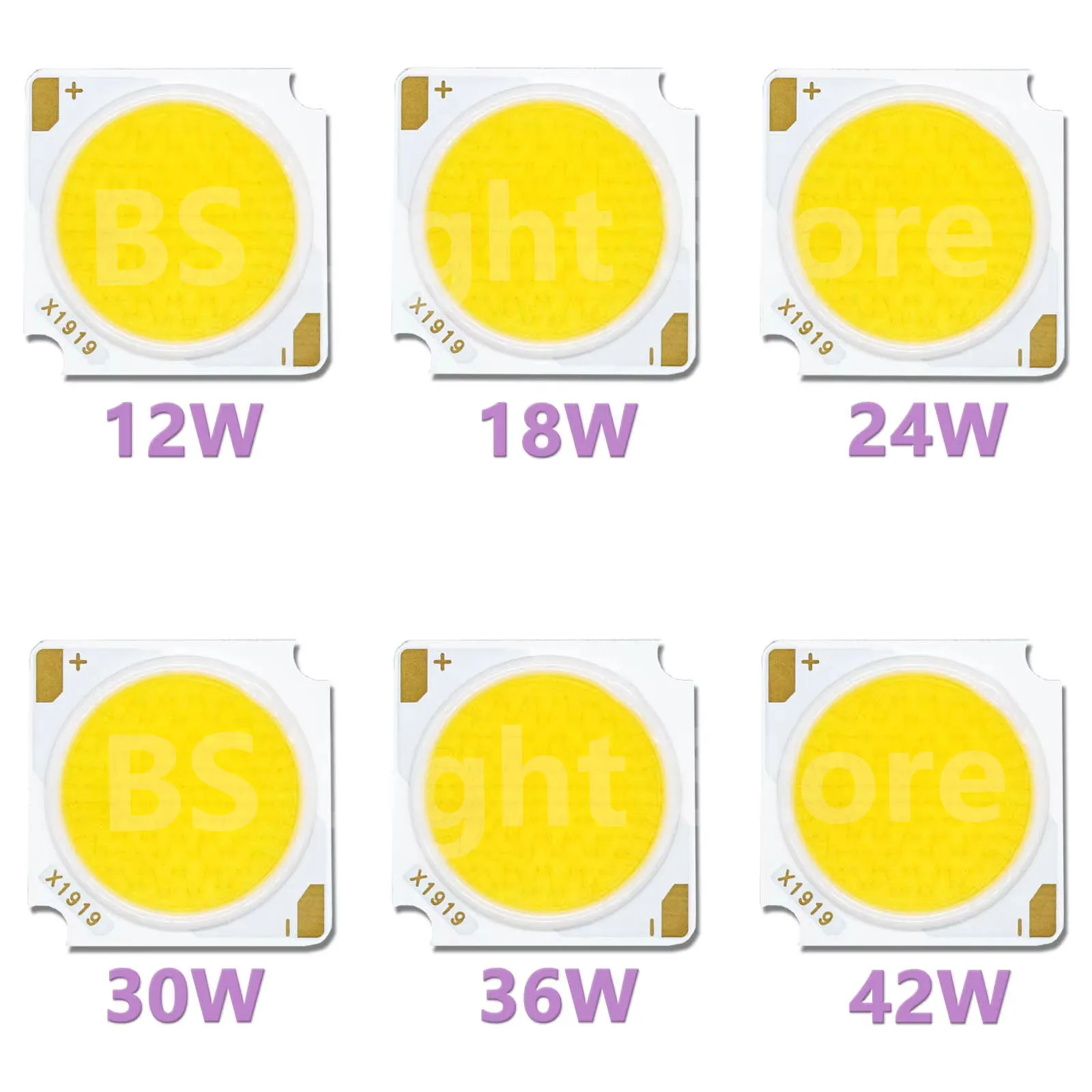 1pcs 42W Led Cob DC36-39V 12W 18W 24W 30W 36WChip Headlight bead Warm light white high-quality Spotlight Home source accessories