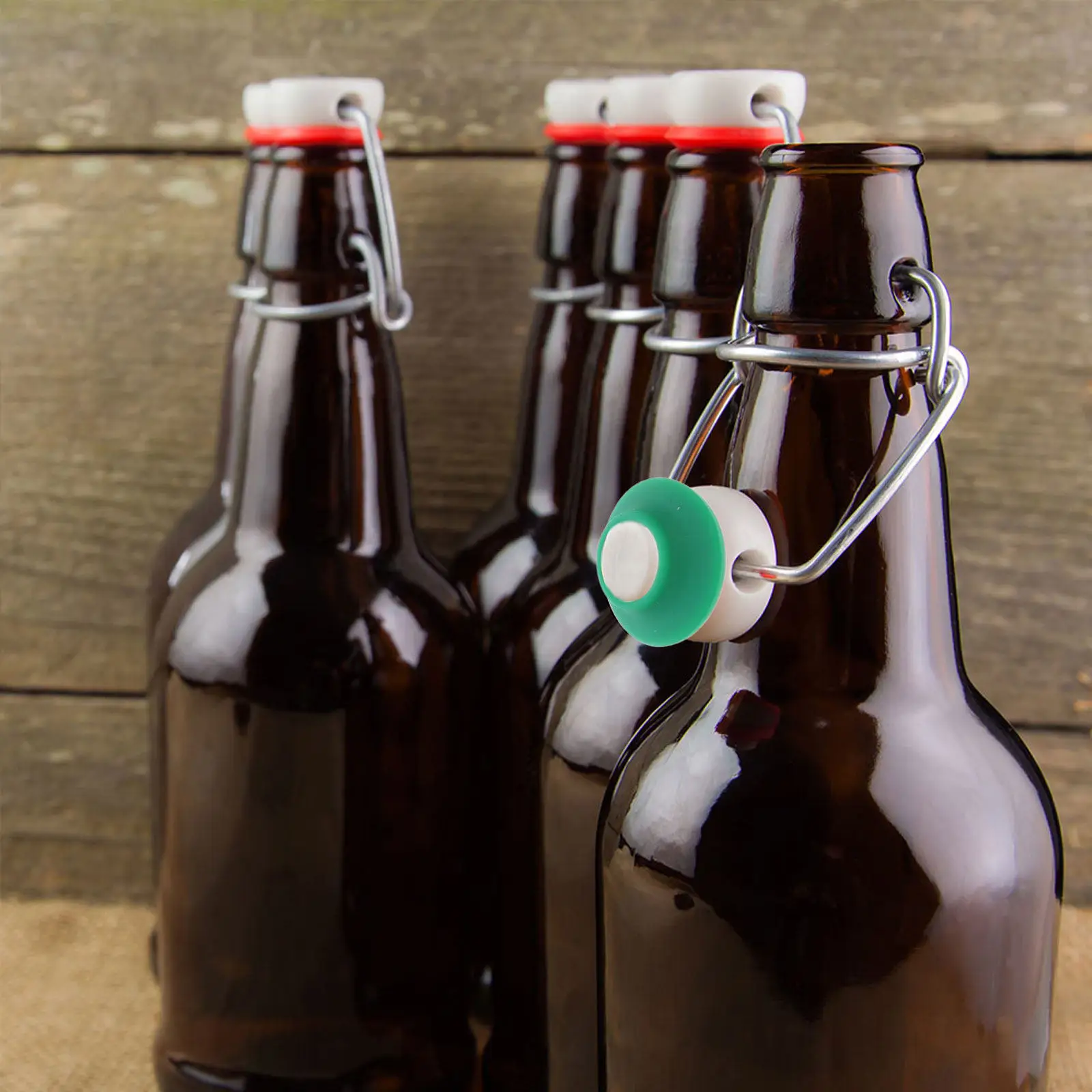 12Pcs Silicone Swing Top Bottle Gasket Replacement Airtight Seal Ring for Enzyme Beer Carbonated Drinks Freshness Preservation view 6