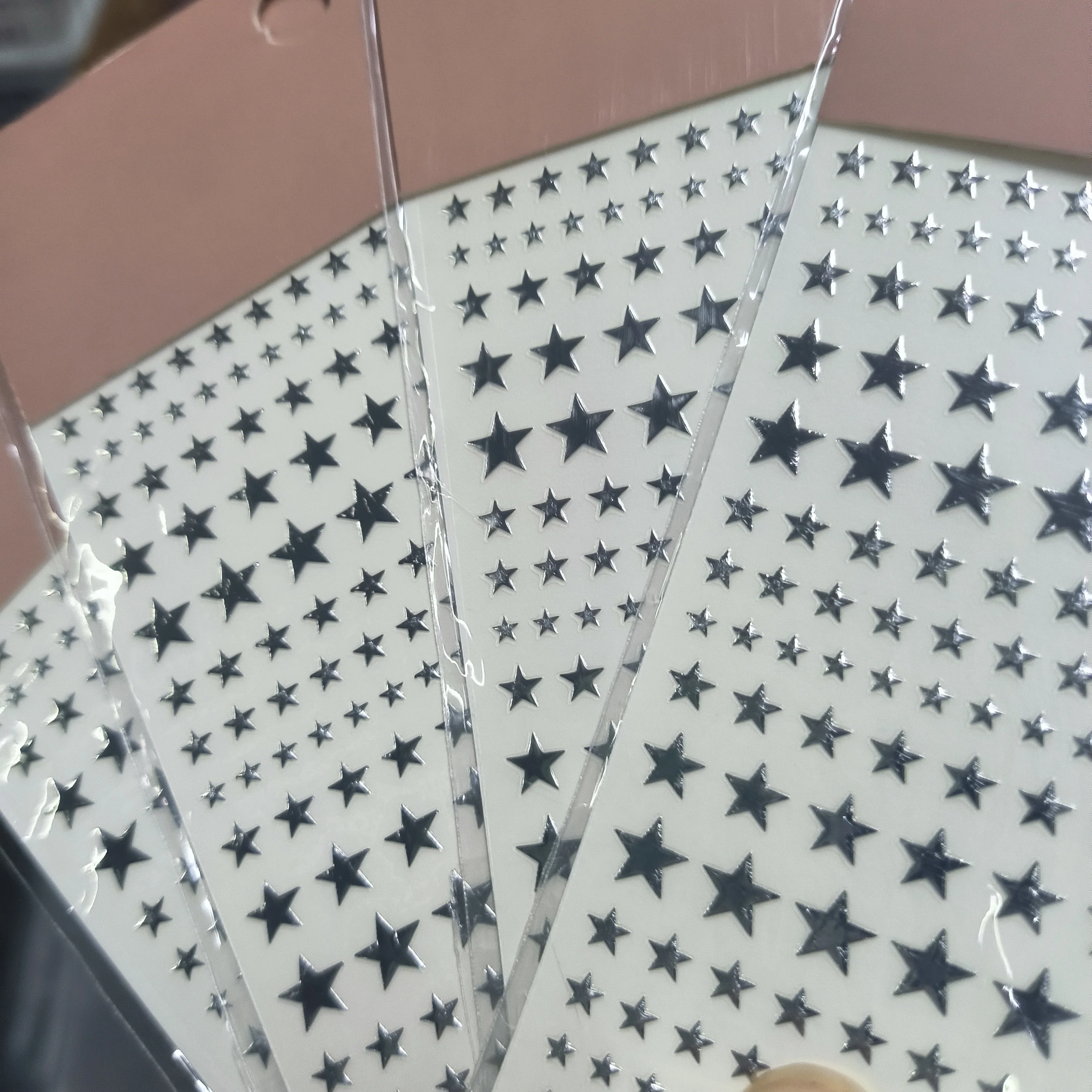 1 pz 3D Y2K Stelle Nere Nail Art Sticker Pentagramma Autoadesiva Unghie Slider Donne di Lusso Starlight Manicure Decorazione Decalcomanie