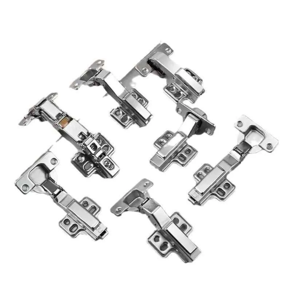 1Pcs 304 SS Hydraulic Soft Close Cabinet Hinge Spring Damping Door Hinge Full Half Overlay Insert Embed Type