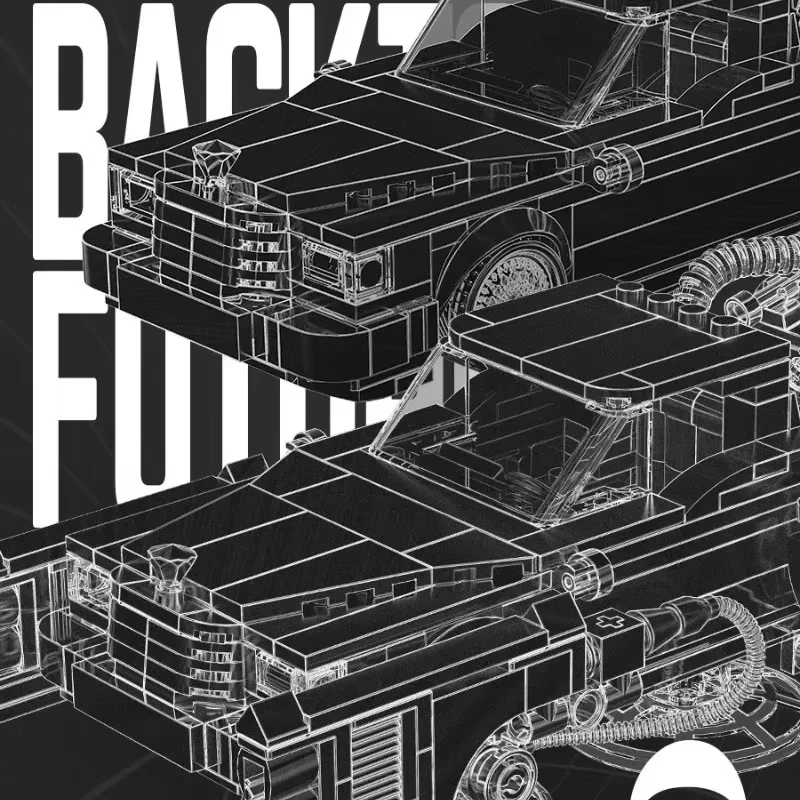 MOC PB8827 Zwart Toekomst Rijden Vliegende Auto Bouwstenen Snelheid Voertuig Model Bricks High Tech Speelgoed Kit DIY Cadeau voor Kinderen Volwassenen