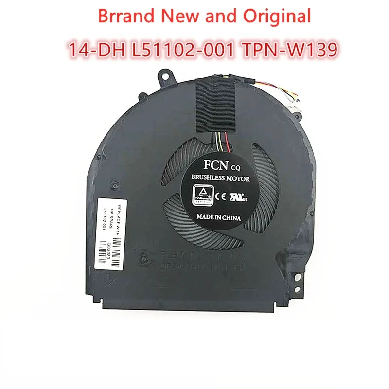 

New Original CPU GPU Laptop Cooling Fan For HP 14-DH 1036tx TPN-W139 L51102-001
