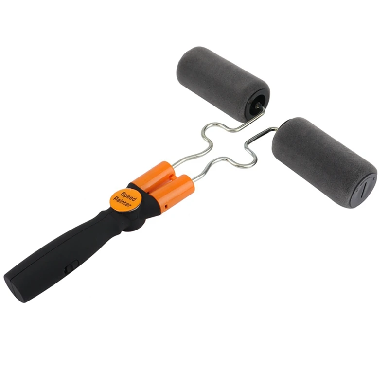 طقم فرش دوارة طلاء بقضيب تلسكوبي ، متين ، برأسين ، ديكور منزلي ، حائط ، تصنعه بنفسك ، طلاء إبداعي ، جديد ، 2 *