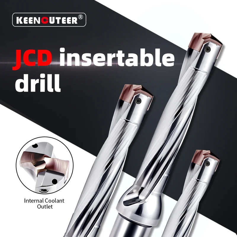 JCD Crown Drill Rod 3D 5D 8D Internal Cooling Diameter 10-25mm for Insert HCD High Efficiency Precision Insertable U Drill