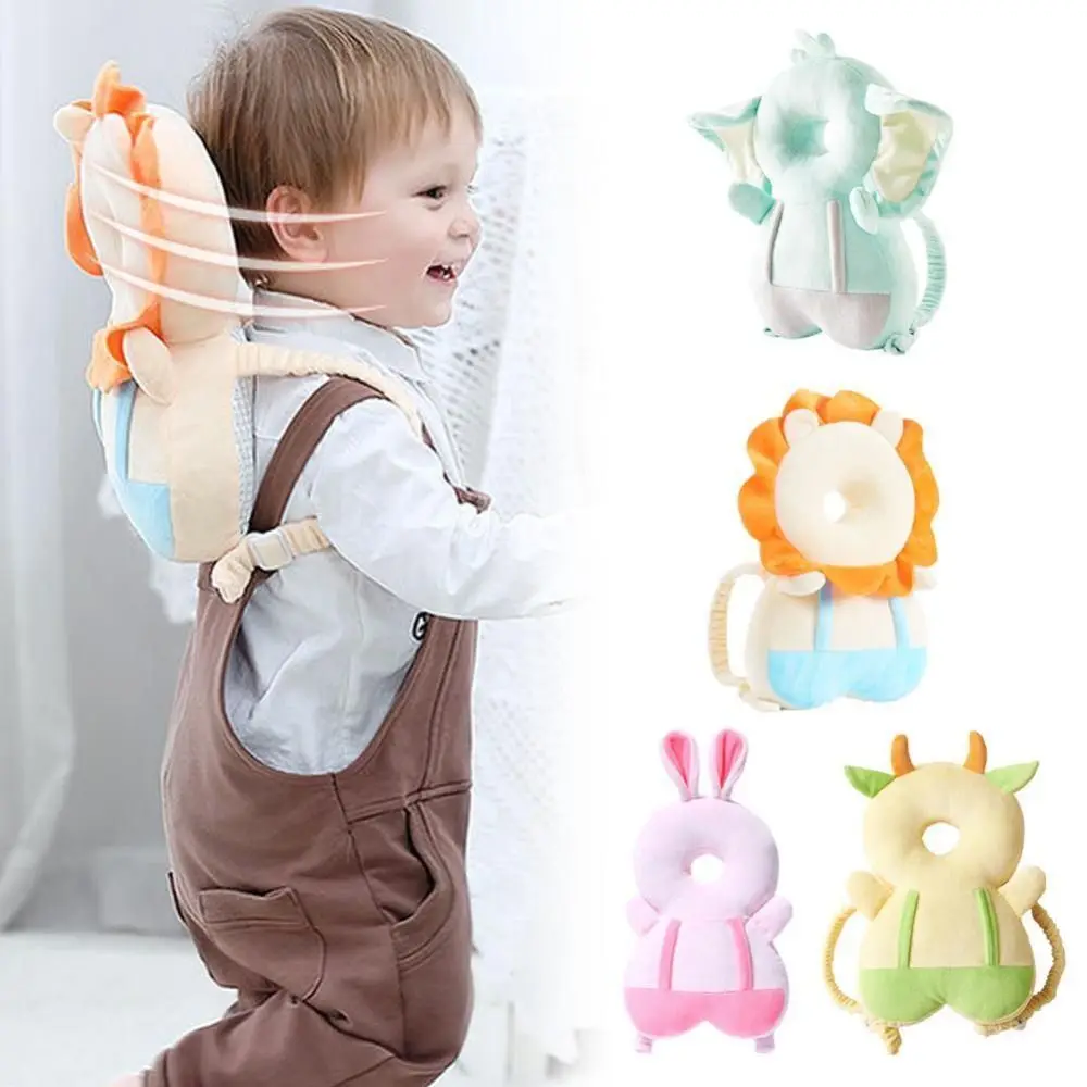 Cotton Baby Head Protection Cushion Adjust Strap Soft Toddlers Backpack Pillow Reduce Fall Shock Safety Back Cushion Baby