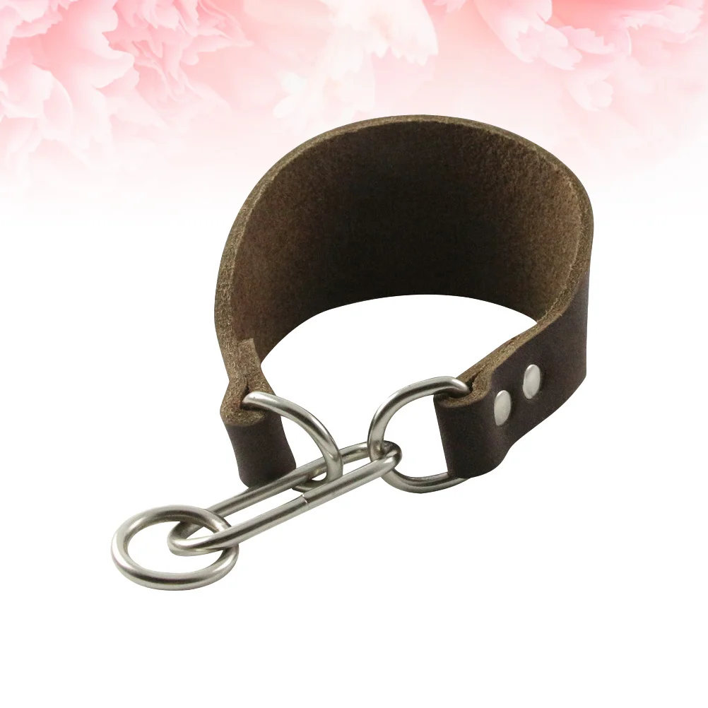 

Widen Cattlehide Pet Collar Coffee Durable Dog Collar Thin Neck Buckle for Whippet Fashion Accessories Pet