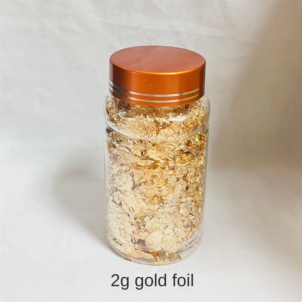 Bottled Gold Leaf Strong Sense Of Decoration Long-lasting Brightness 1 Bottle 3 Colors Gold Flakes For Handicrafts Silver Foil