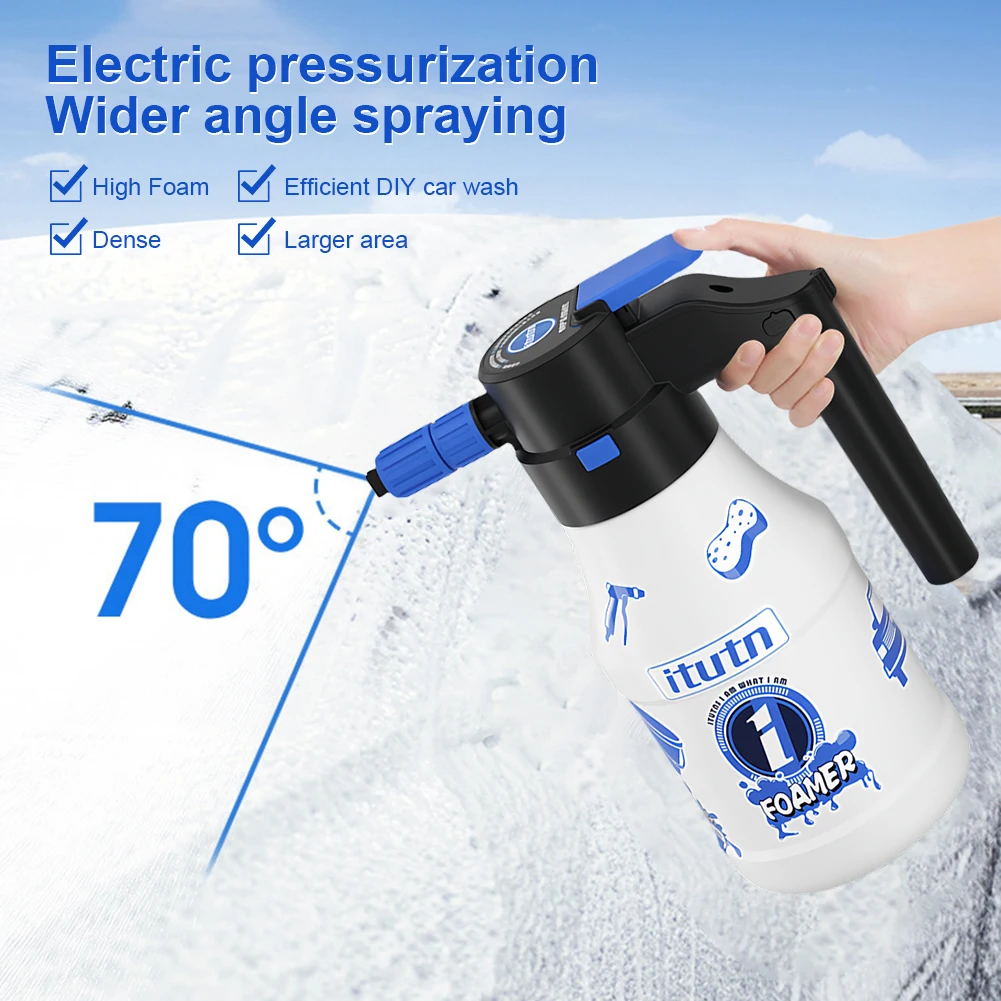 

1.5L Electric Foam Sprayer Foam Generator For Car Wash 2600mAh Lithium Battery Foam Lance Endurance Car Wash Towel Foam Wash