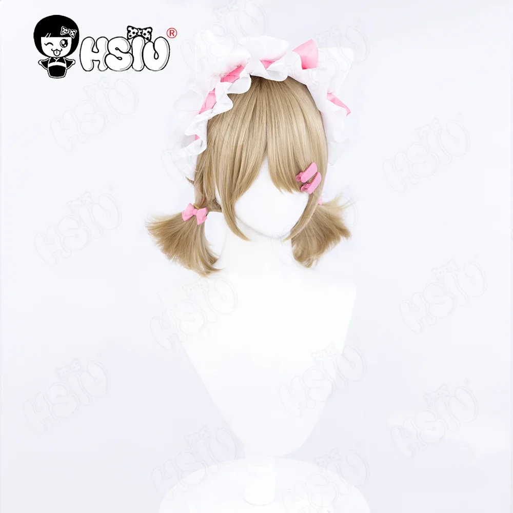 باروكة Lisa تأثيري ، هوية اللعبة V ، كتان قصير HSIU ، شعر مستعار ذهبي ، شعر مستعار اصطناعي ، قبعة ، Emma Beard Woods ، 35 #6