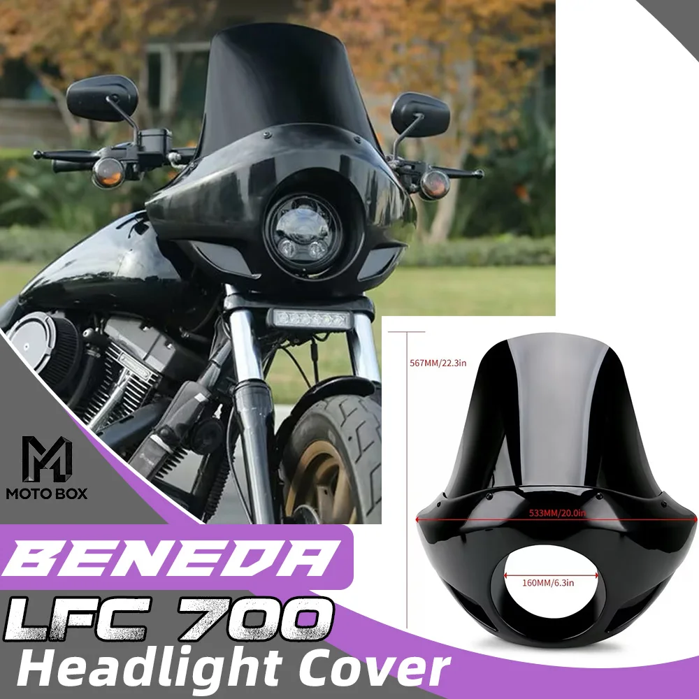 

Motorcycle headlight cover, pig head shaped mini windshield for BENDA LFC 700