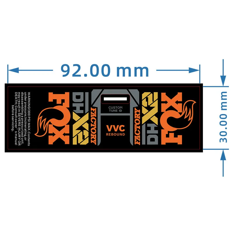1Set Fox Float DHX2 2021 Rear Shock Decal Sticker Waterproof for Downhill MTB