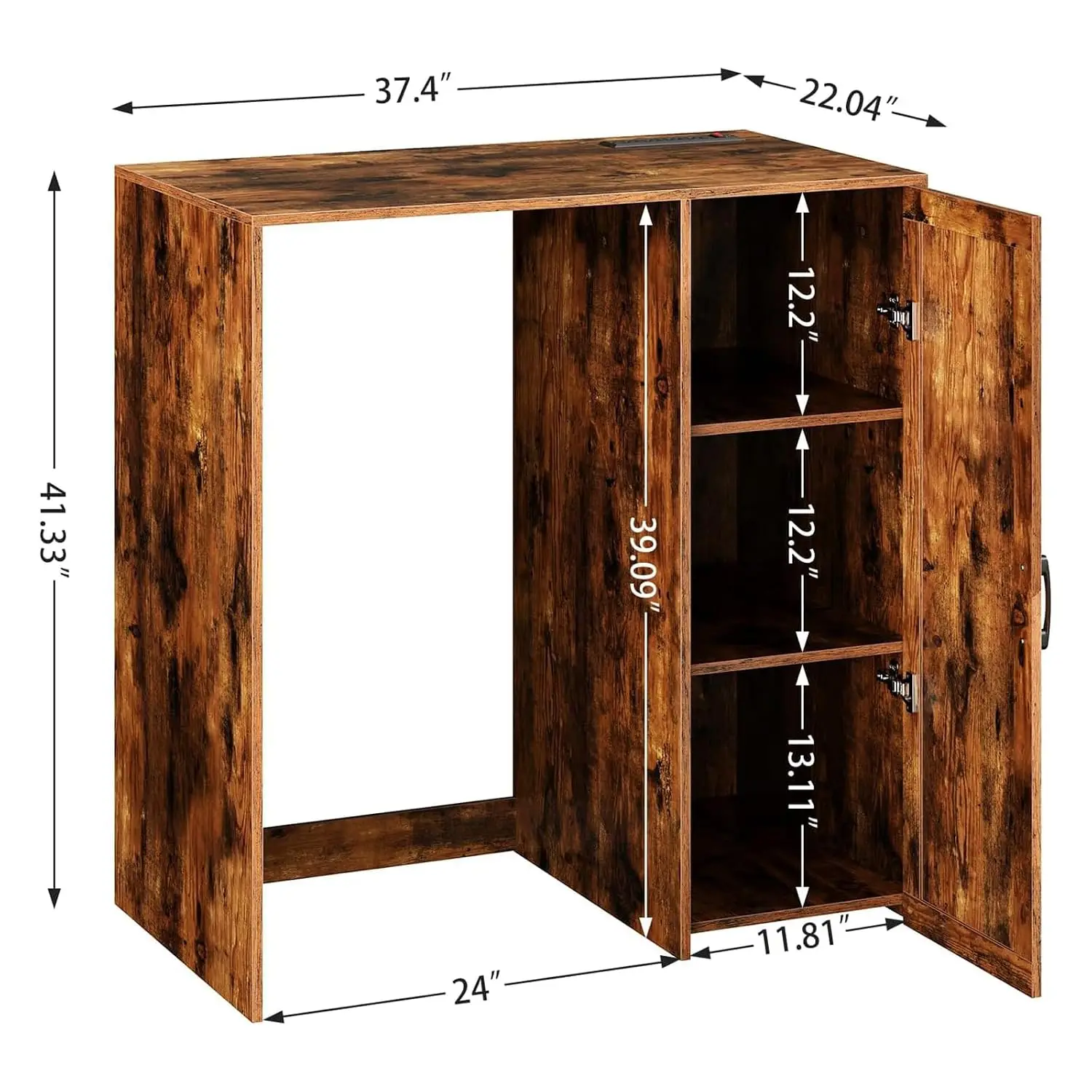 Mini Fridge Cabinet Coffee Bar 3-Tier Organizer Storage Kitchen Living Room, Customized - view 3
