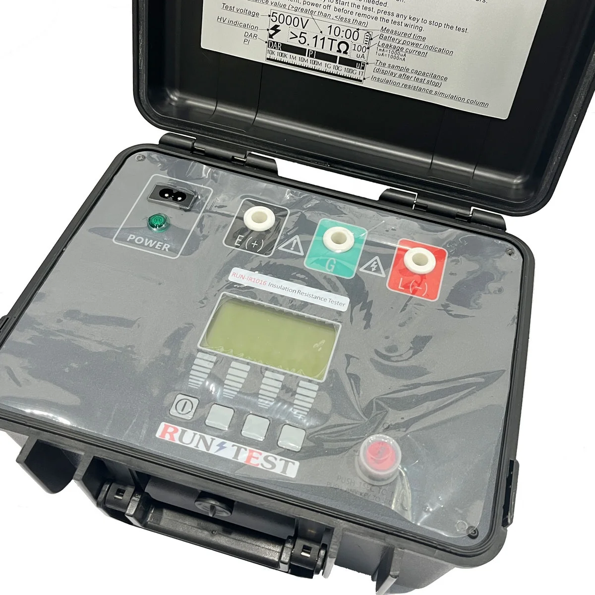 جهاز اختبار مقاومة العزل الرقمي Megohmmeter عالي الجهد 0.5kv 1kv 2.5kv 5kv 10kv #3