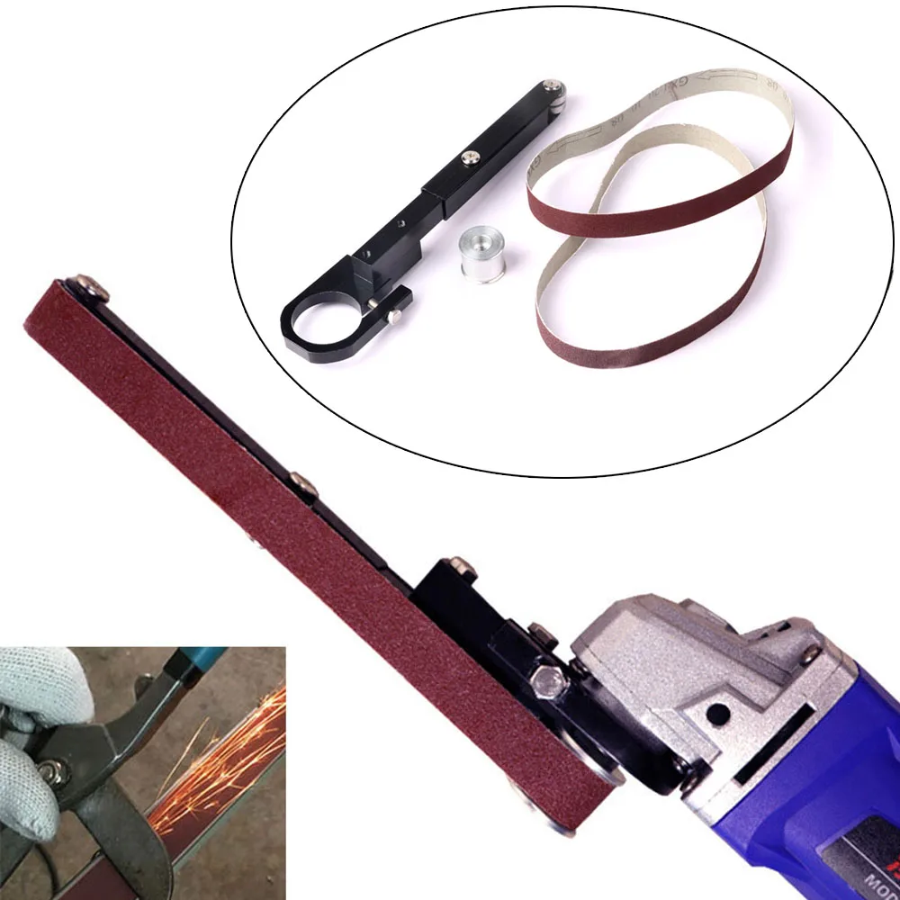 DIY Sanding Belt Angle Grinder 115 type  M10 Thread Modified Head Sandpaper Machine Refitting Grinder with Abrasive Belt Machine