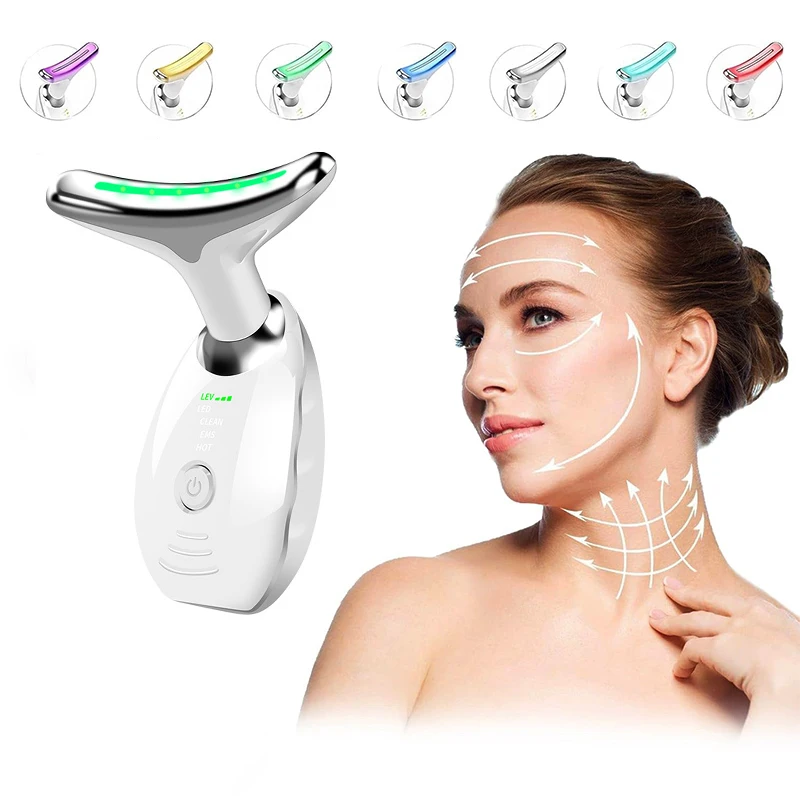 جهاز تدليك الوجه لعلاج الفوتون LED لرفع وشد الوجه، جهاز تدليك الوجه والرقبة، جهاز تجميل الوجه المحمول