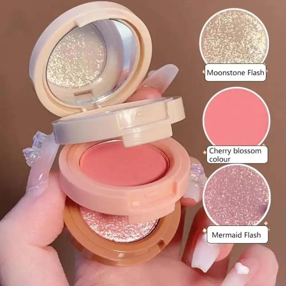 Multi-Layer Blush Palette Matte Shimmer Highlighter Glitter Eyeshadow Face Makeup Cosmetic Kit