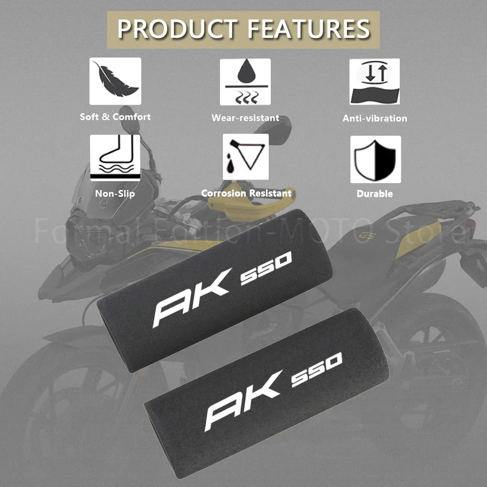 For Kymco AK 550 2016 2017 2018 2019 2020 2021 2022 2023 Motorcycle Grip Non Slip Handlebar Grips