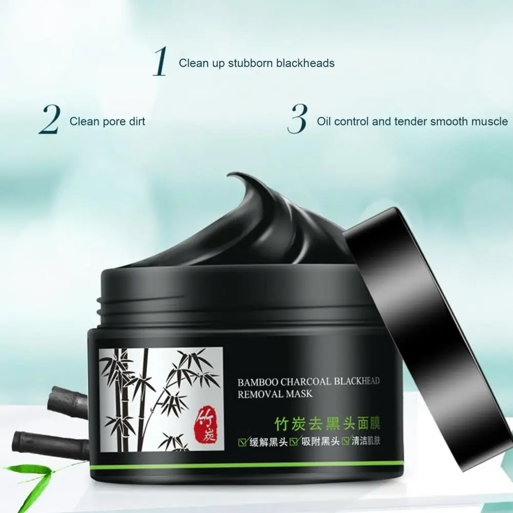 120G Tear Off Masque Bamboo Charcoal Blackhead Remover Cream Purify Smooth Skin Tear Off Masque Skin Care Oil Control Cream