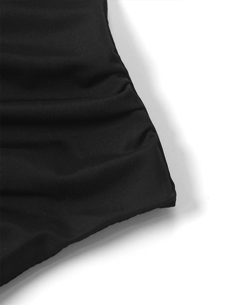 Sommerkleid Frauen lässig ärmellose Riemen rücken frei Bodycon Falten sexy Mini kleid Mode Split Club elegante Party A-Linie Kleid – Detail 14