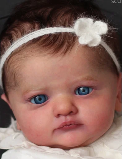 NPK DIY 18inch Mila Full Limb Doll Parts with Cloth Body Soft Lifelike Real Touch Fresh Color Unpainted Unfinished Random Eye