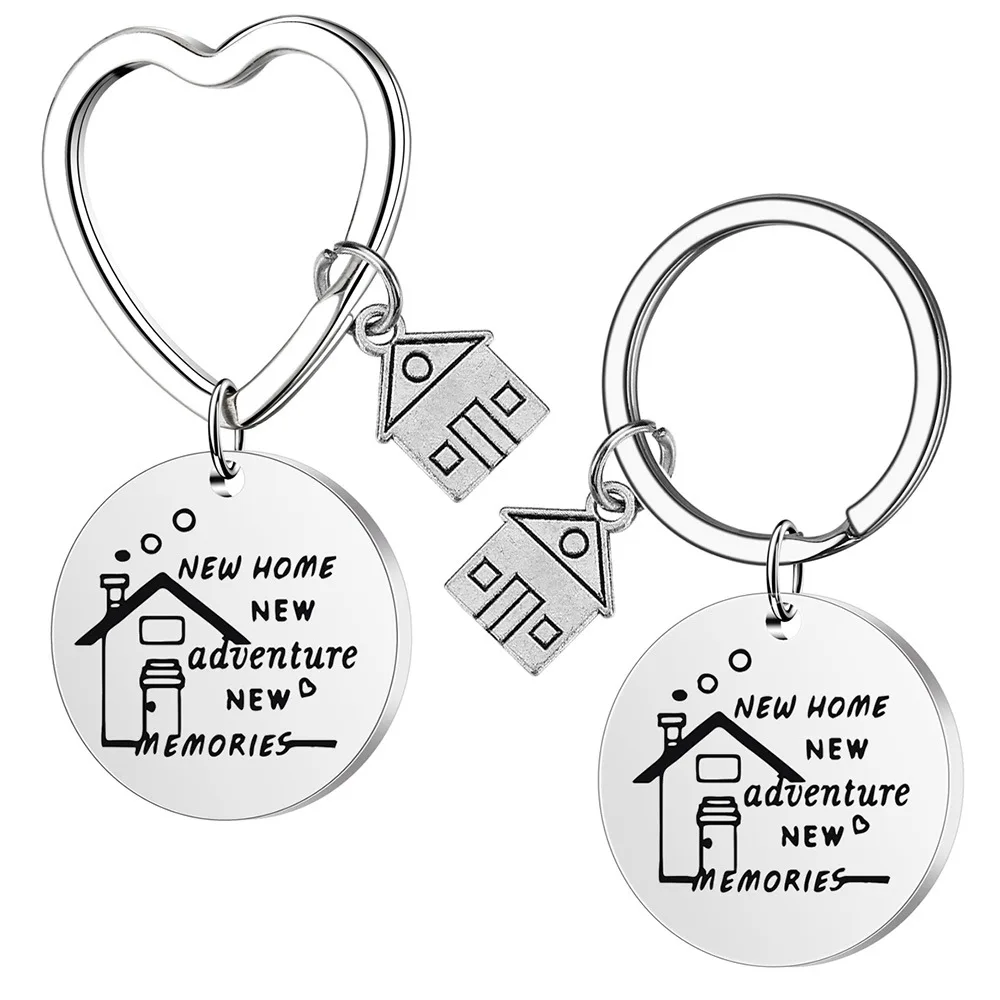 Stainless steel jewelry keychain new home new home relocation souvenir gift for friends