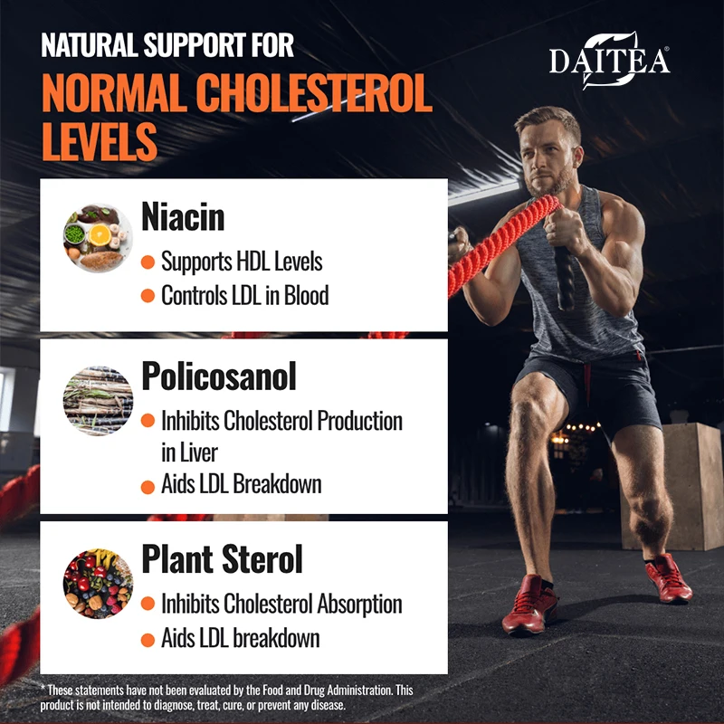 Cholesterol Support Supplements - Supports Cholesterol, Triglycerides, LDL, Naturally Raises HDL, Natural Heart Health Capsules