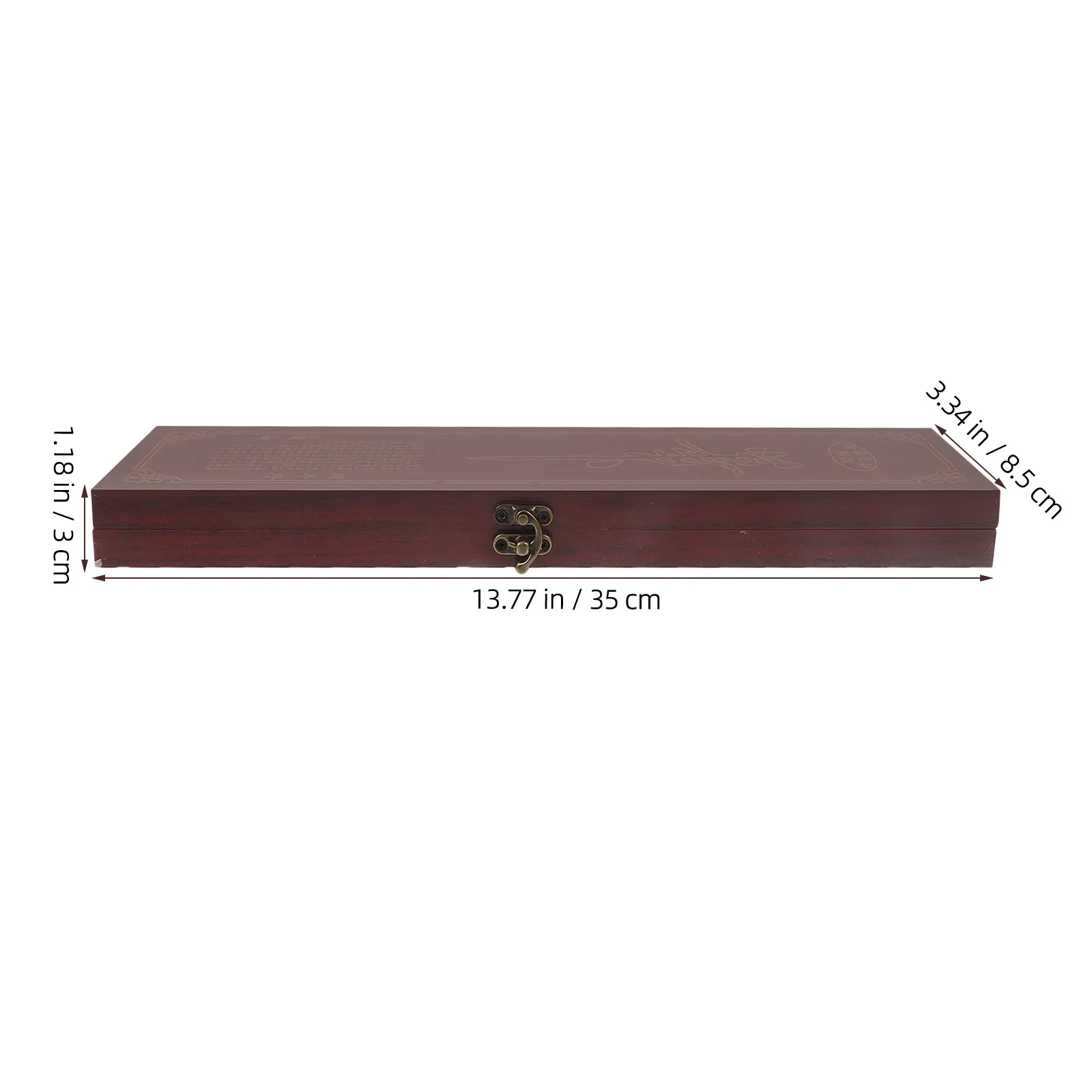 Wooden Calligraphy Brush Storage Box Chinese Style Elegant Brush Holder Organizer for Artists Students Teachers Keepsake Gift