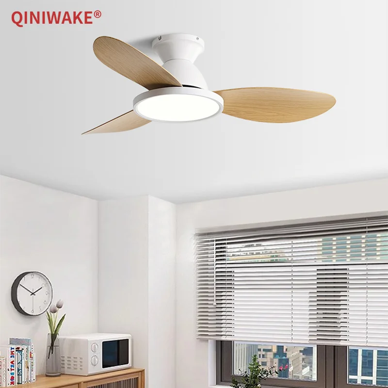 

QINIWAKE 36/42 Inch Ceiling Fan with Light 3 ABS Blades All-Season Remote Control Quiet DC Motor for Living Room Bedroom