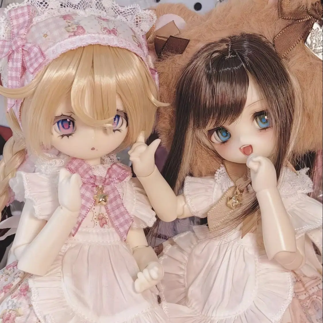 gaoshundoll-1-6-gemelli-kitty-meow-anime-resina-anime-figurine-kawaii-volks-desktop-fatto-a-mano-carino-faceup-regalo-creativo-myst