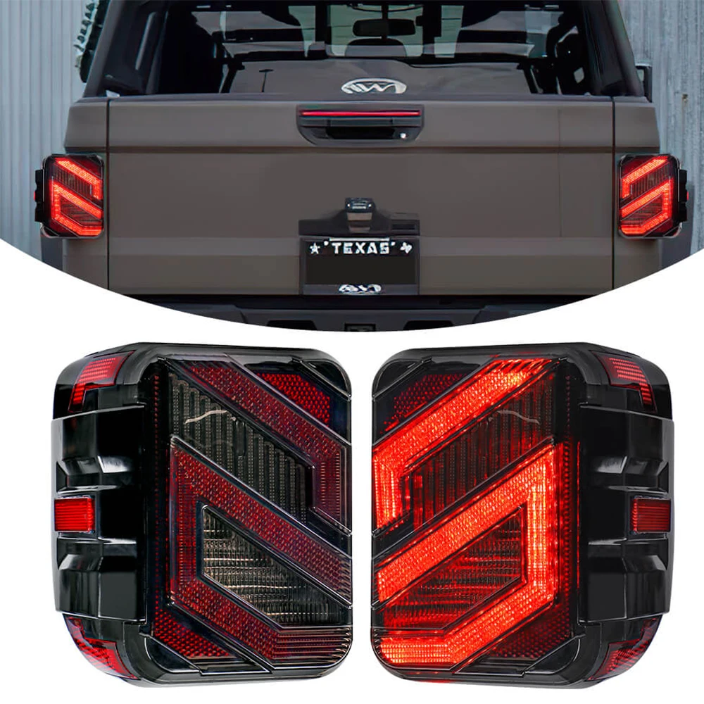 Светодиодные задние фонари в сборе с указателем поворота, резервным и стоп-сигналом Plug & Play для Jeep Gladiator JT 2020+ JT1011