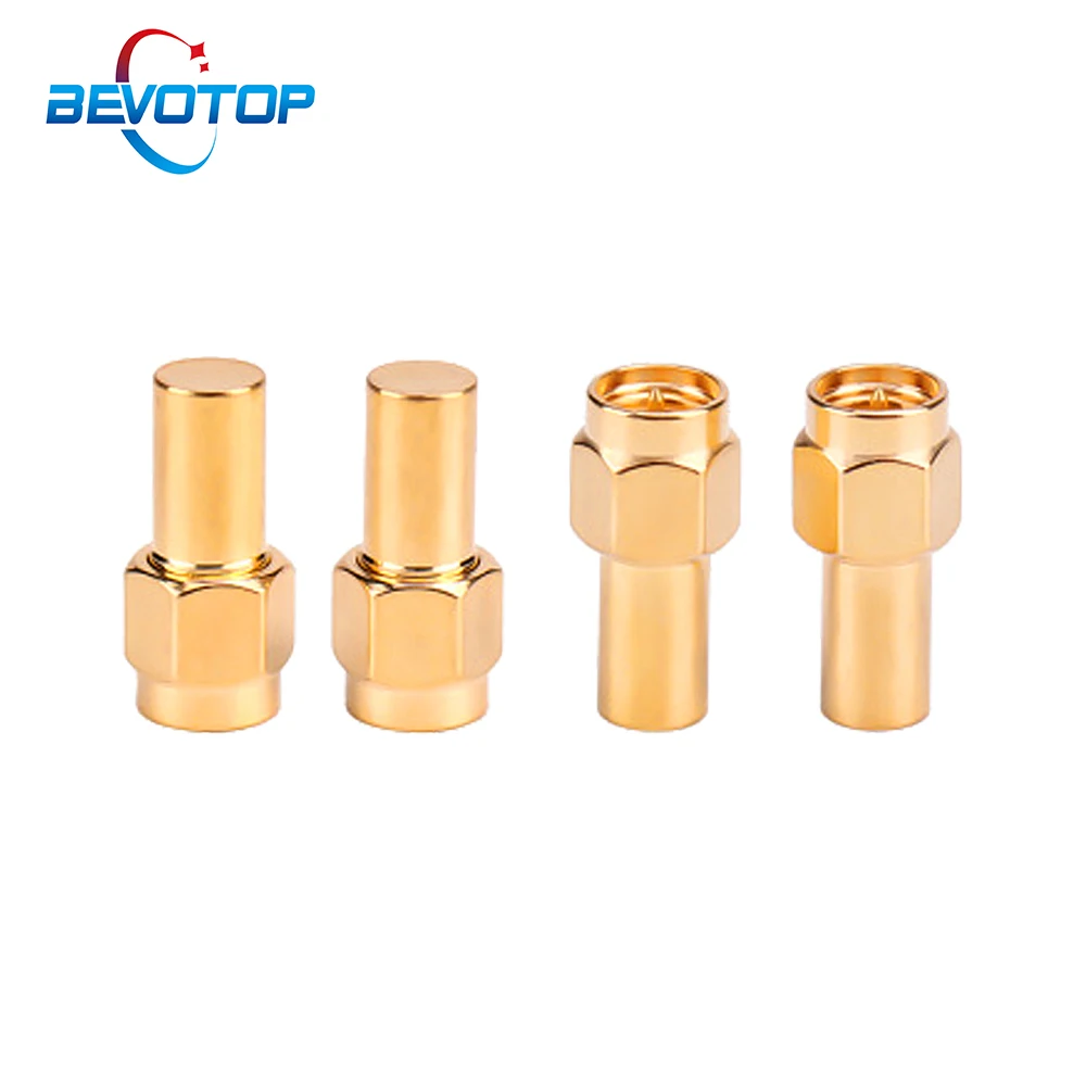 2pcs/lot 1W 3.0GHz 50ohm SMA/RP-SMA Male RF Coaxial Termination Dummy Load Connector Socket Brass Straight Coaxial RF Adapters