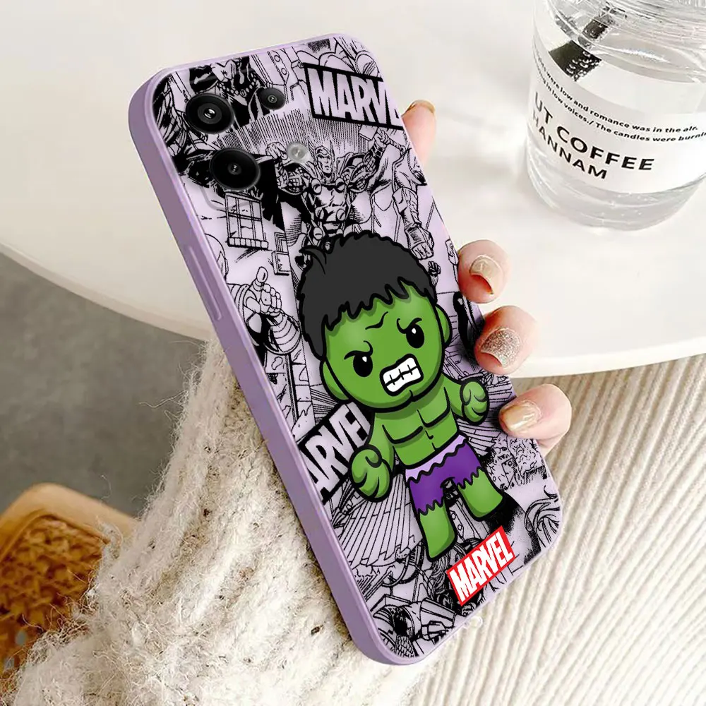 Cartoon Groot Venom Hulk Cover Phone Case For Xiaomi Redmi NOTE 13 12 12S 11 11S 11T 10 10T 9 8 7 Color TPU Case Coque Funda