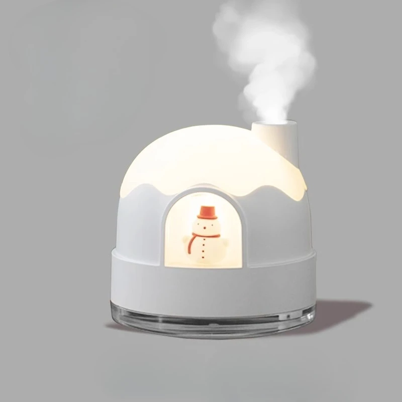 Snow House Table Lamps E27 LED Creative Bedroom Living Room Study Office Restaurant Portable with Humidifier Reading Desk Lights