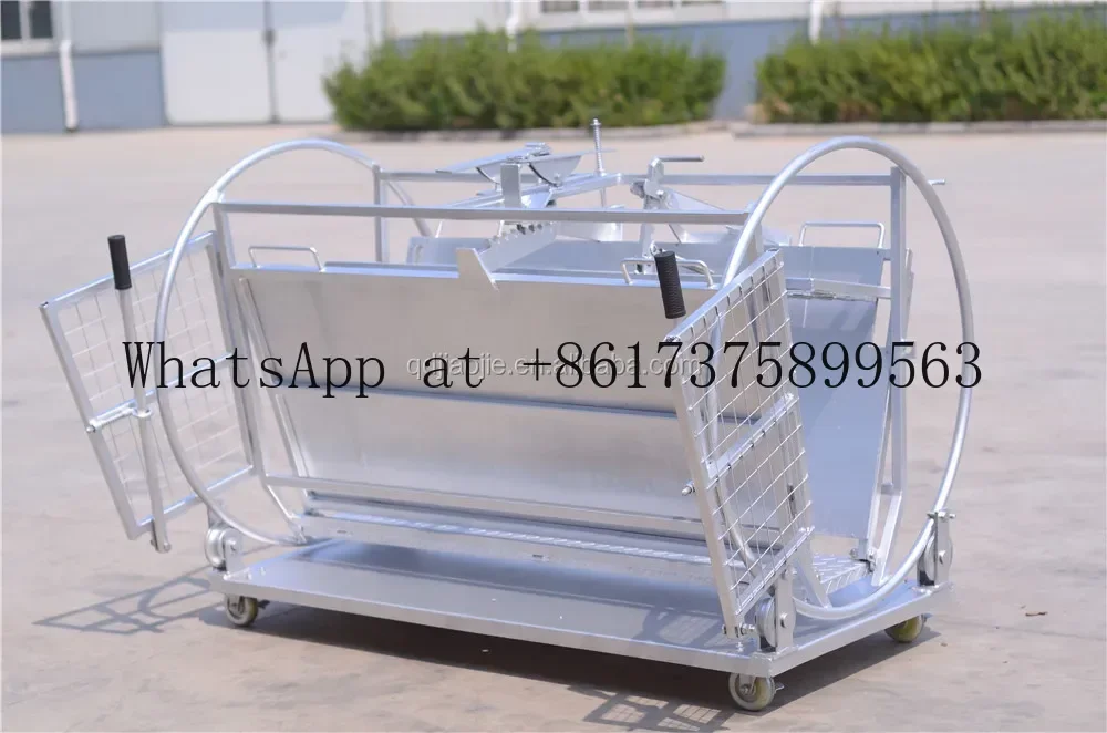 Mobile Goat Chute Crush for Hoof Trimming and Veterinary Use Durable Livestock Restraint Equipment for Goat Sheep Farm