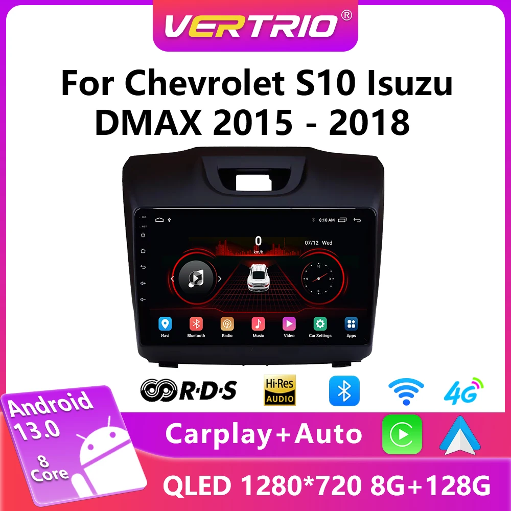 

Android 13 4G Carplay For ISUZU D-MAX DMAX Chevrolet S10 2015-2018 Car Radio Player Radio Audio Multimedia Stereo 2din Head Unit