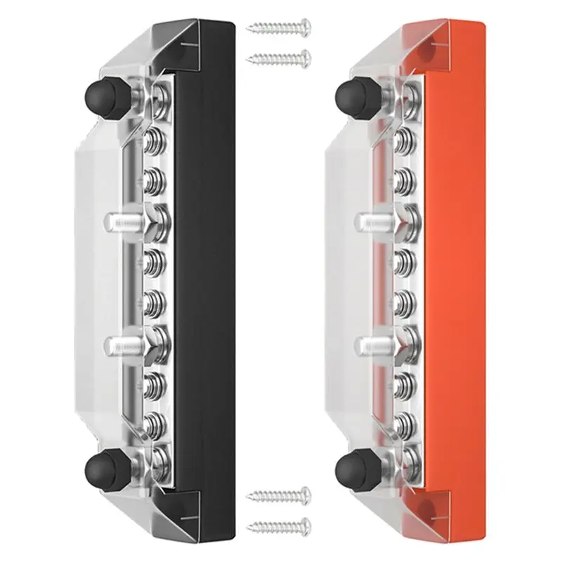 AEE3-Positive And Negative Bus Power Supply 12V Distribution Block M4/M6 Automotive Terminal Block Stud Marine Terminal Bus Dura