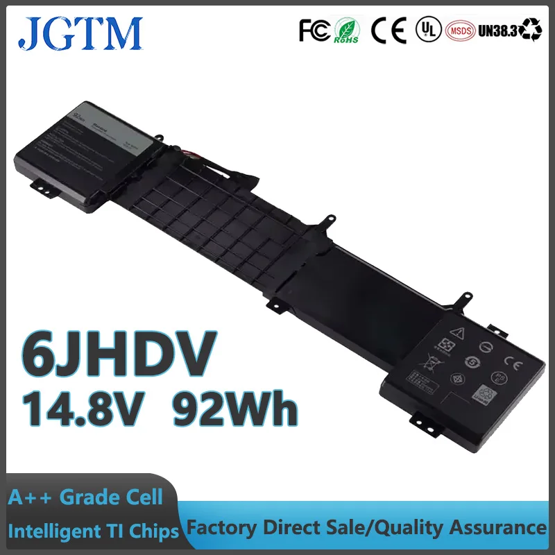 6JHDV 14.8V 92Wh Laptop Battery for Dell Alienware 17 R3 P43F002 R2 P43F001 ALW17ED 1728 2728 3728 3828 4718 6JHCY 5046J YKWXX