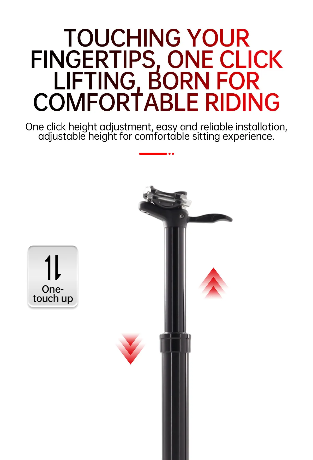 TESNO MTB Rennrad-Sattelstütze 30,9/31,6mm Stoßdämpfer-Sattelstütze Manuell Höhenverstellbare Fahrrad-Feder-Sattelstütze – Detail 7