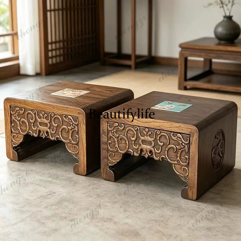 A74 Log South East Asia Thai New Chinese Elm with pumping Kang table Kang several bay windows