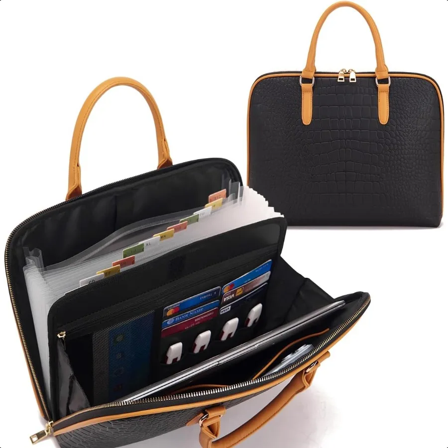 

Accordian File Organizer ToteFolder with Zipper Labels 12 Pocket Expanding File Folder with MultiPockets Paper Folder for Lette
