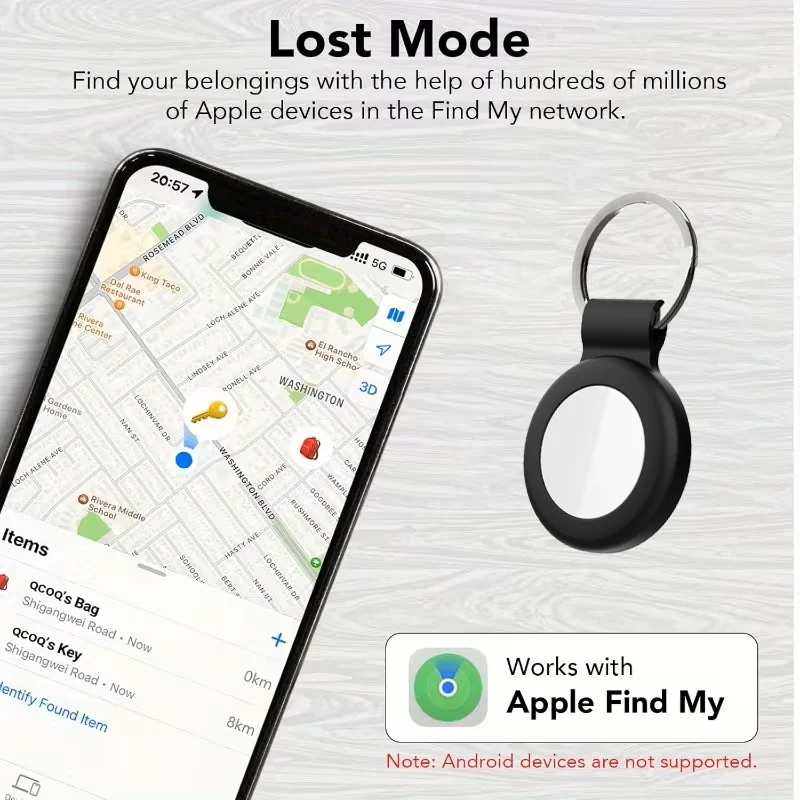 4-Pack Smart Tag Bluetooth Tracker Keys Finder Item Locator with 1 Year Battery Compatible with iPhone Apple Find My (iOS Only)