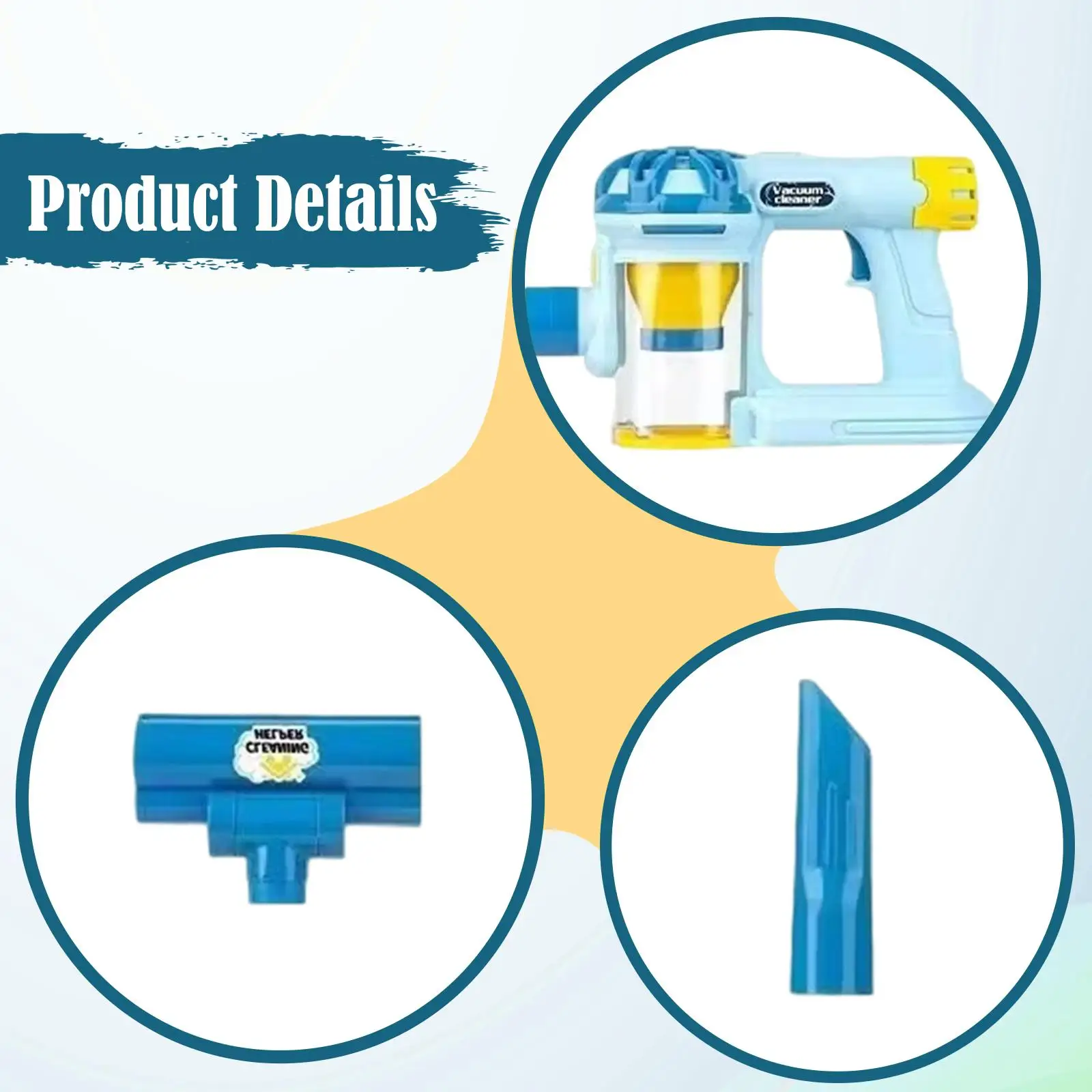 Interactive Kids Vacuum Cleaner Toy Pretend Play Gift for Boys Girls Educational Housekeeping Tool Age
