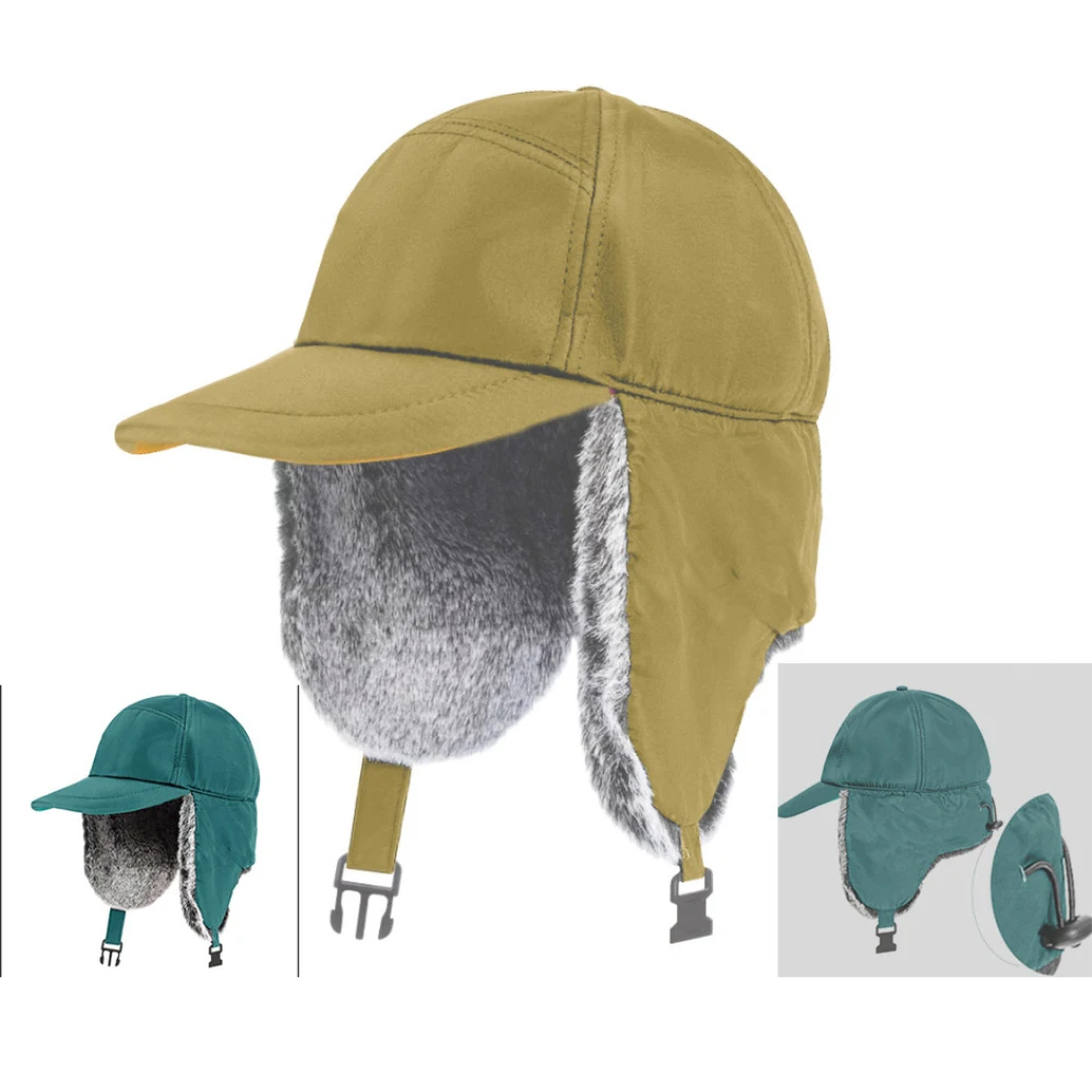 

HT4860 Russian Hat Men Women Waterproof Snow Ski Earflap Cap Thick Warm Fleece Lined Autumn Winter Hat Male Female Trapper Caps