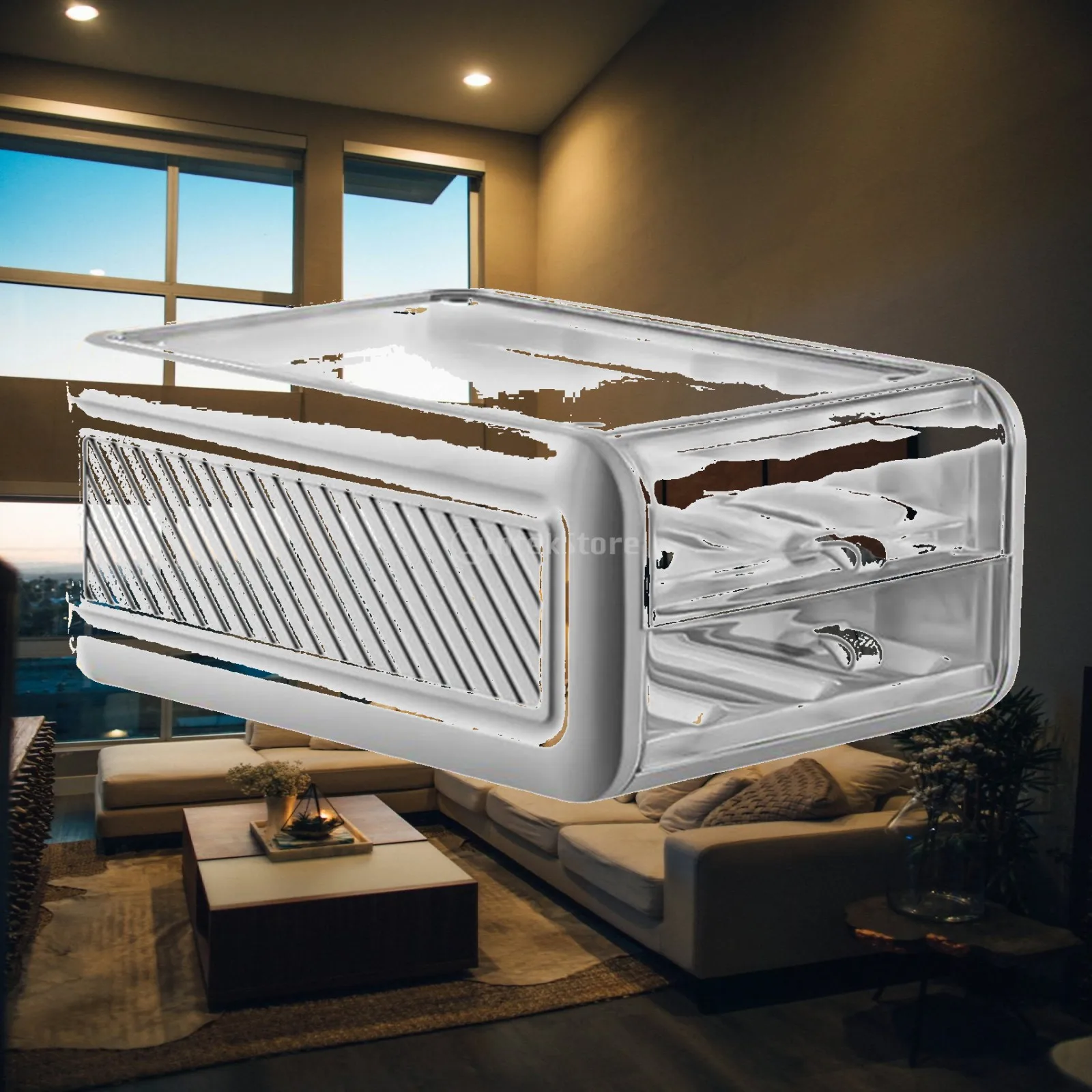 Egg Holder Drawer Type 2 Layer Large Capacity Reusable for Refrigerator