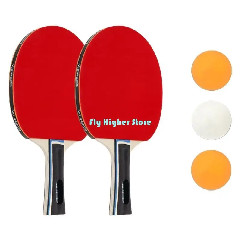 

Portable Table Tennis Paddle with 3 Balls Table Tennis Rackets PingPong Paddle